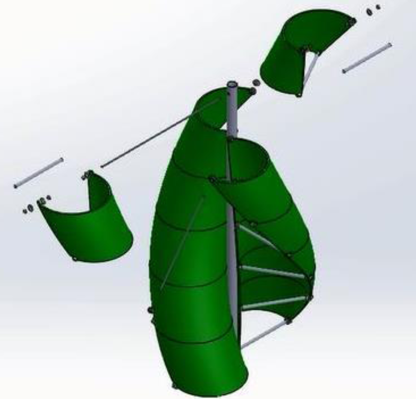 Design of Aeroleaf Wind Turbine