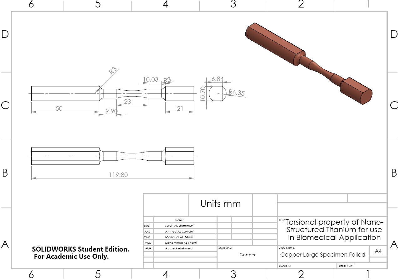 Torsional property of Nano Structured Titanium for use in Biomedical Application