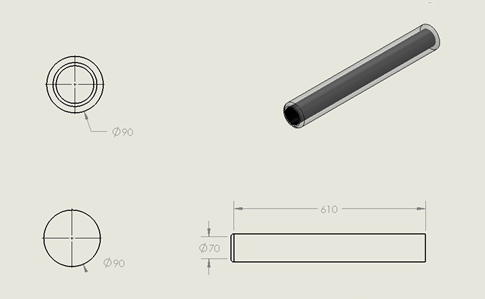Design of a vacuum tube solar